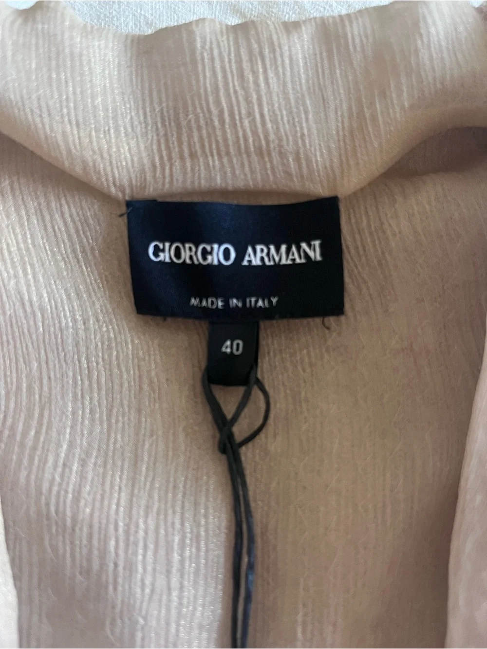 Giorgio Armani NWT Metallic Open Knit Blazer Made in Italy IT 40